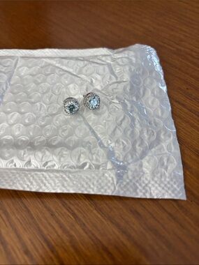 Sterling Silver Moissanite stud earrings